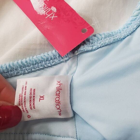 Xhileration light blue ribbed bikini top xl - Picture 7 of 10